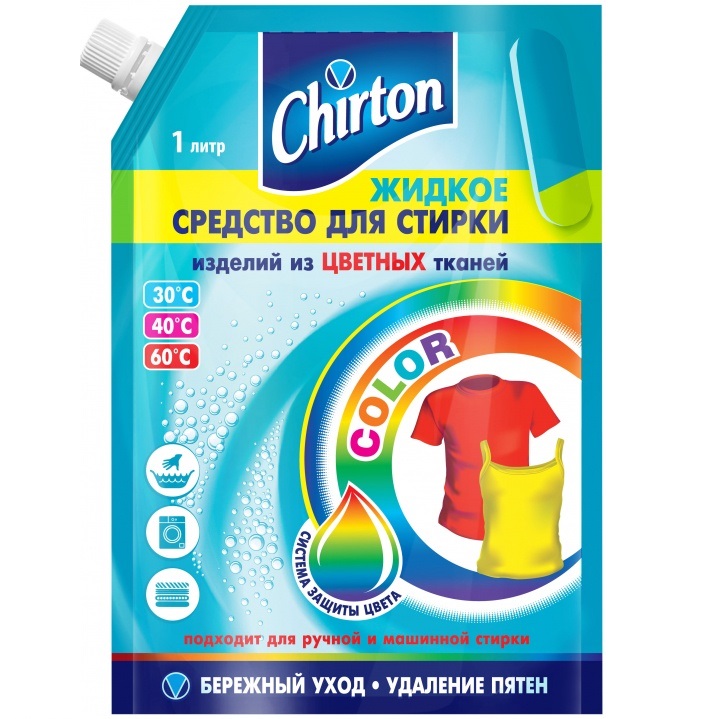 Жидкое ср-во д/стирки цветного Чиртон 1000мл () (9010200256)