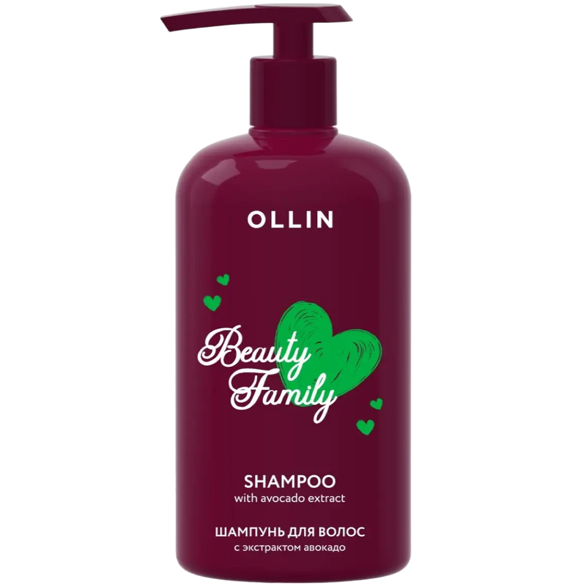 OLLIN BEAUTY FAMILY Шампунь для волос с экстрактом авокадо 500мл