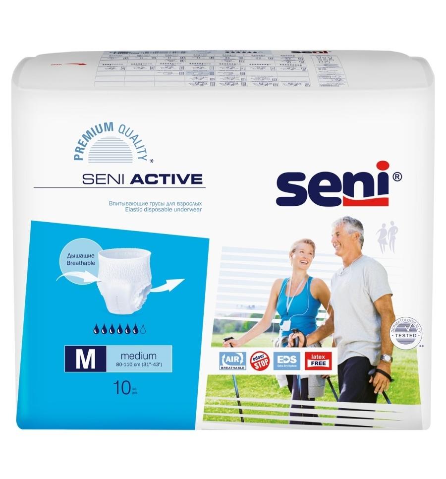Подгузники-трусики для взрослых Seni Active Medium 80-110 см (М), 10 шт.