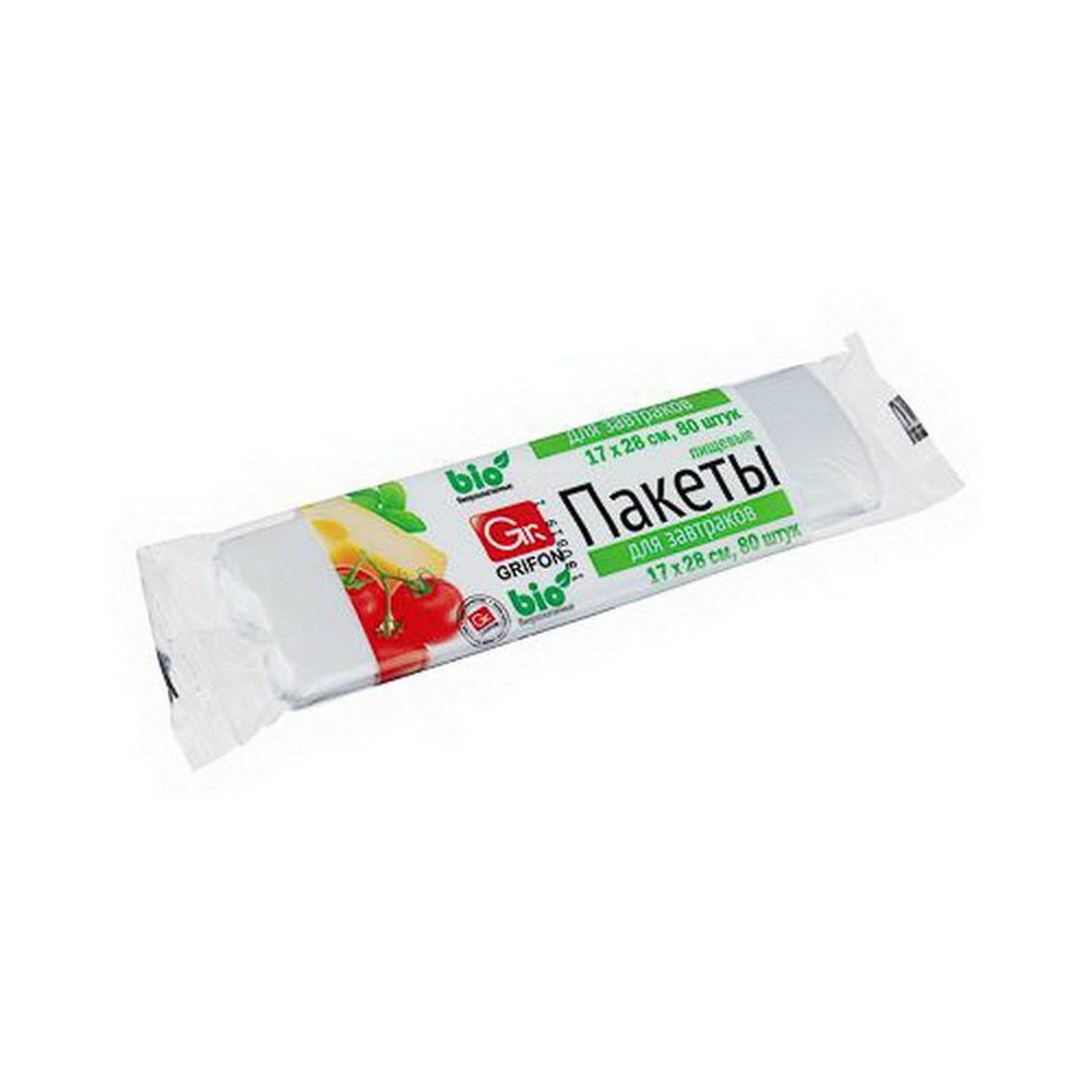 Пакеты д/завтрака GRIFON 1л (17 x 28 см, 8 мкм), 80 шт. в рулоне /80/1-90