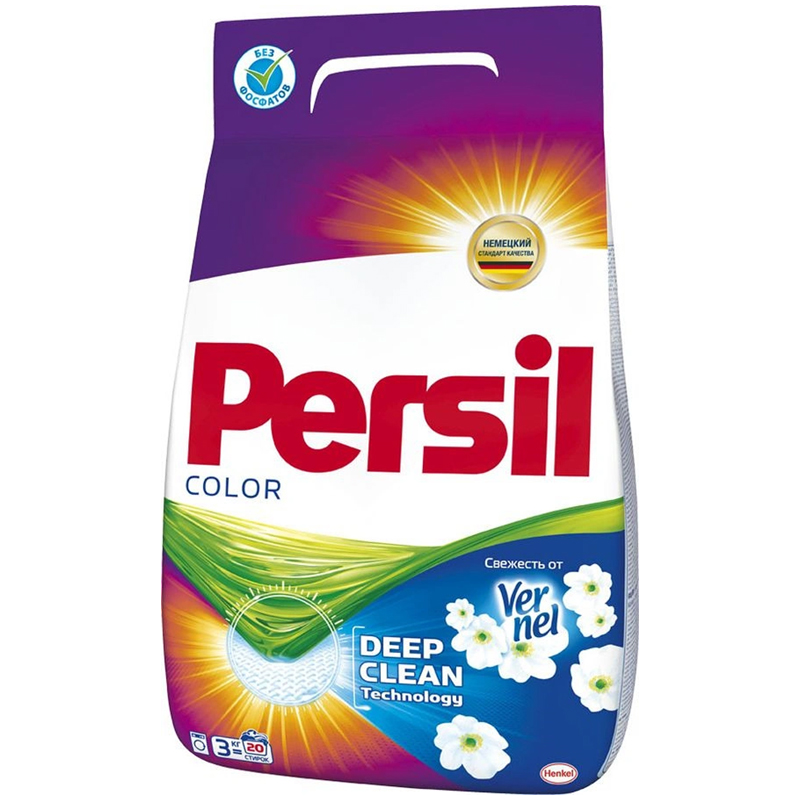 Персил смс 3000 г 360 градусов Комплит Солюшн Колор свежесть вернеля (20 стирок)