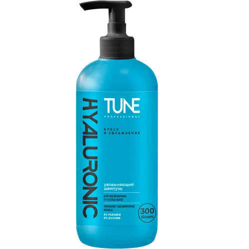 TUNE Шампунь HYALURONIC SHAMPOO для глубокого увлажнения волос, 500 мл (с дозатором)