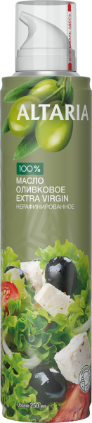 ALTARIA масло оливковое фасованное в аэрозольный баллон нерафинированное высший сорт 250 мл