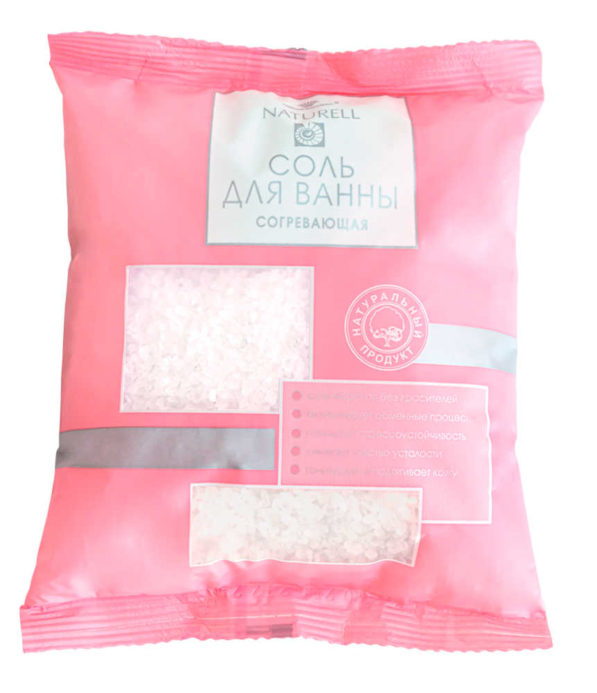 Соль д/ванн "Naturell" Согревающая (пачка), 500г