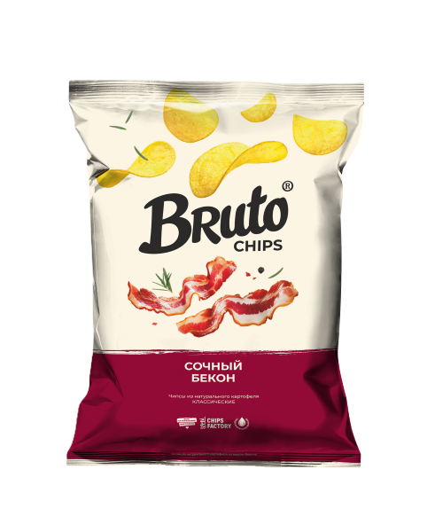 BRUTO NPC Чипсы 120гр классика бекон