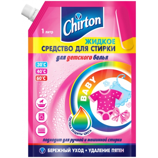 Жидкое средство для стирки Чиртон "Для детского белья" 1000мл. 