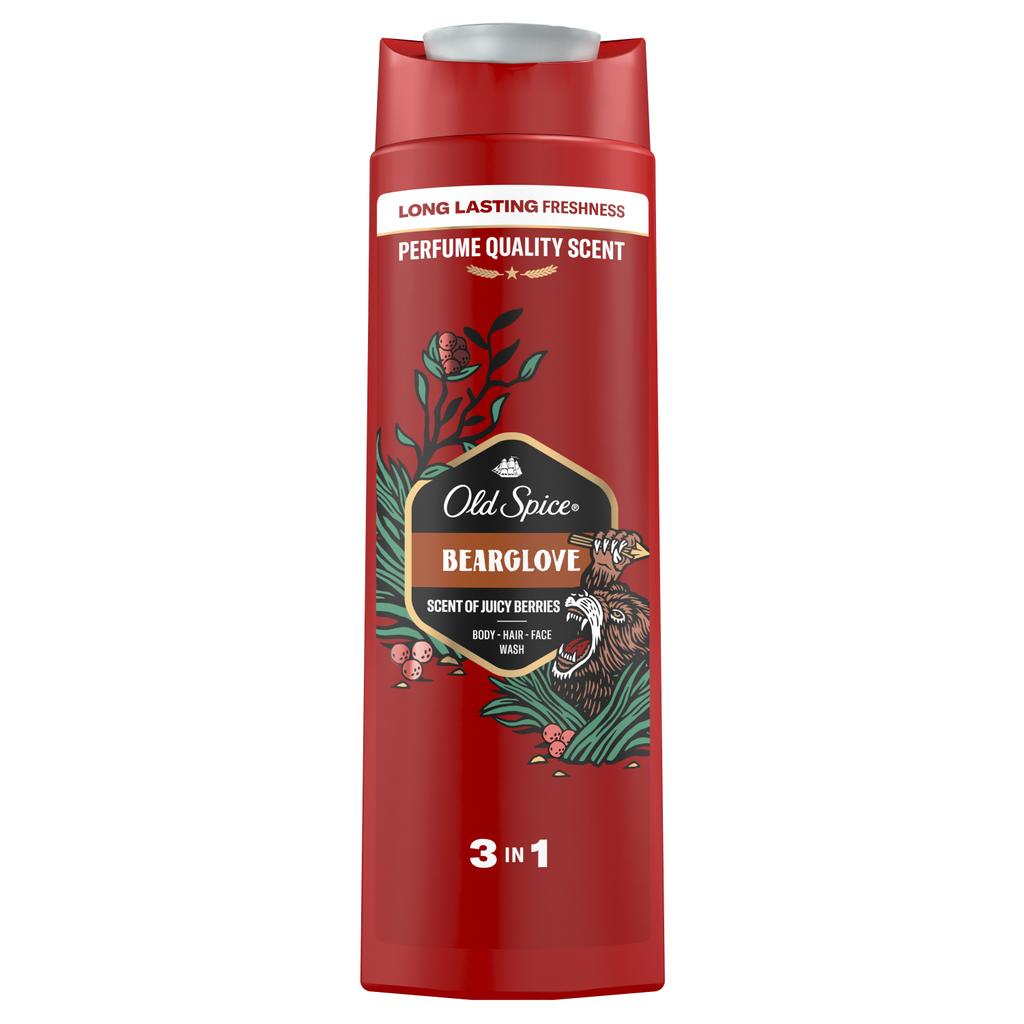 Мужской гель для душа + шампунь 3в1 OLD SPICE Bearglove 400 мл