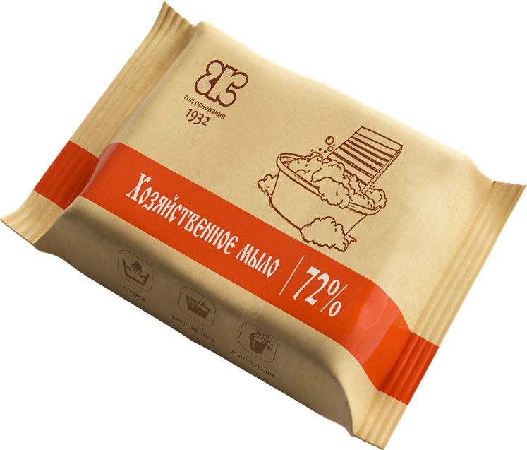 Мыло хозяйственное 72% в обертке, 250 г