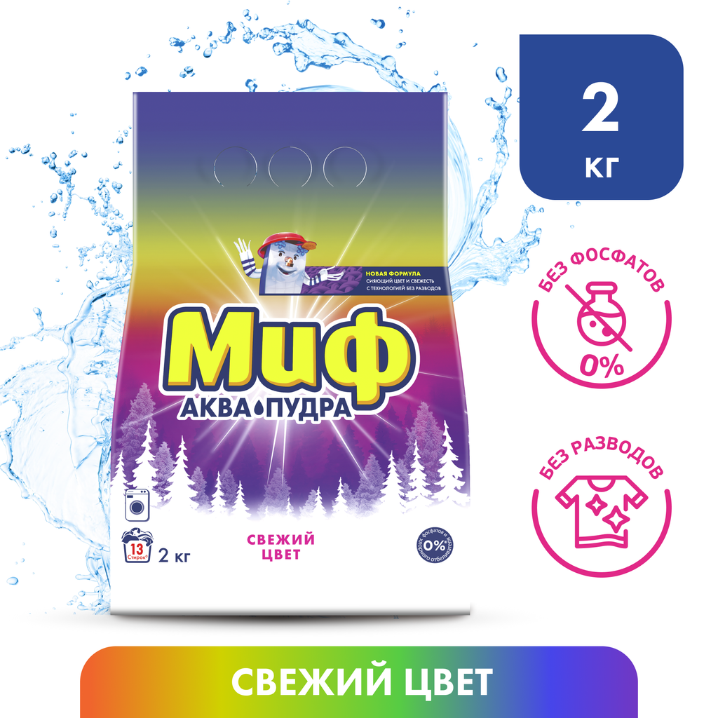 Стиральный порошок Миф Свежий Цвет 2 кг 