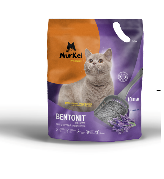 Наполнитель для кошачьего туалета Murkel 10 л бентонитовый Лаванда 8 кг