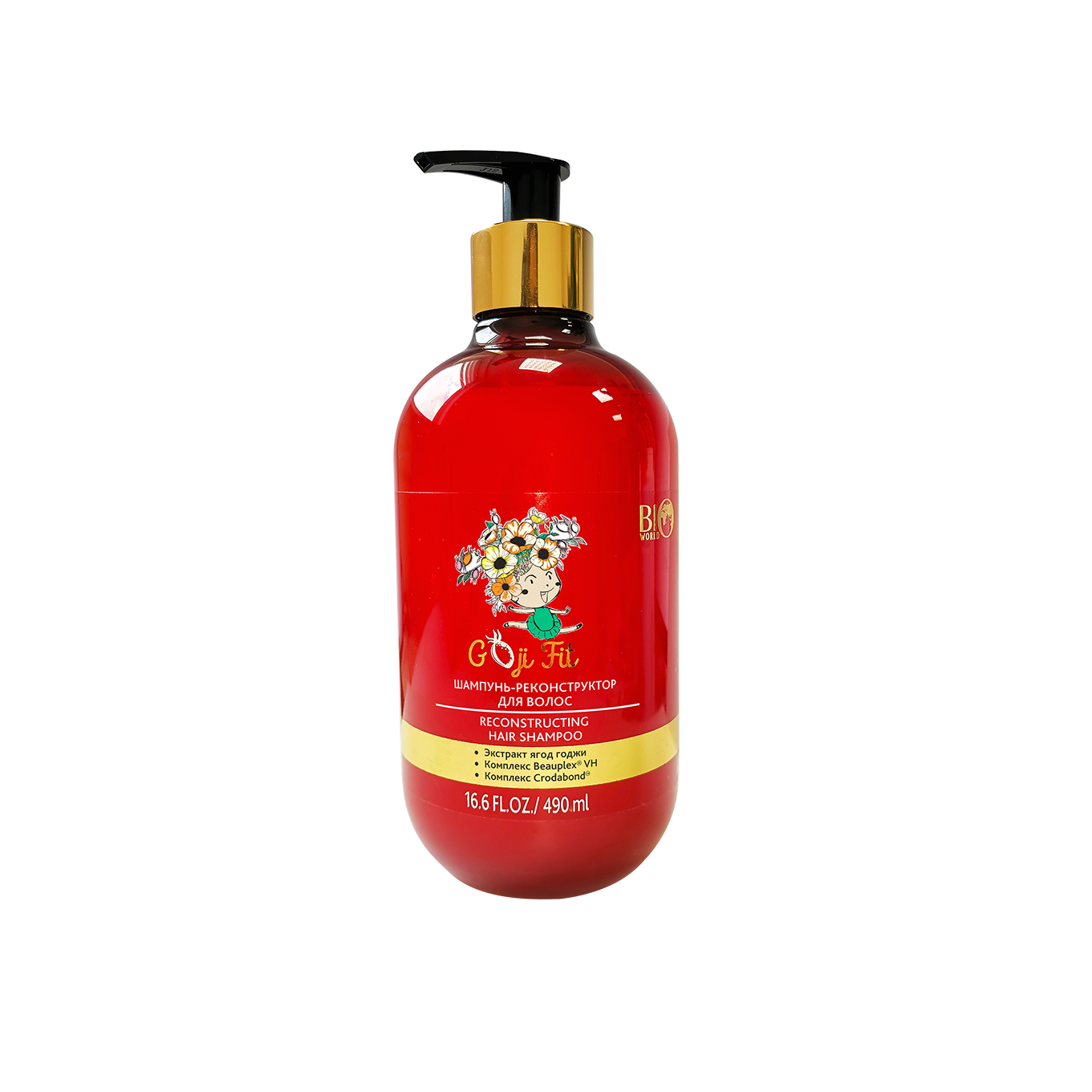 Bio World Шампунь-реконструктор для волос, 490 мл, 4812547000278