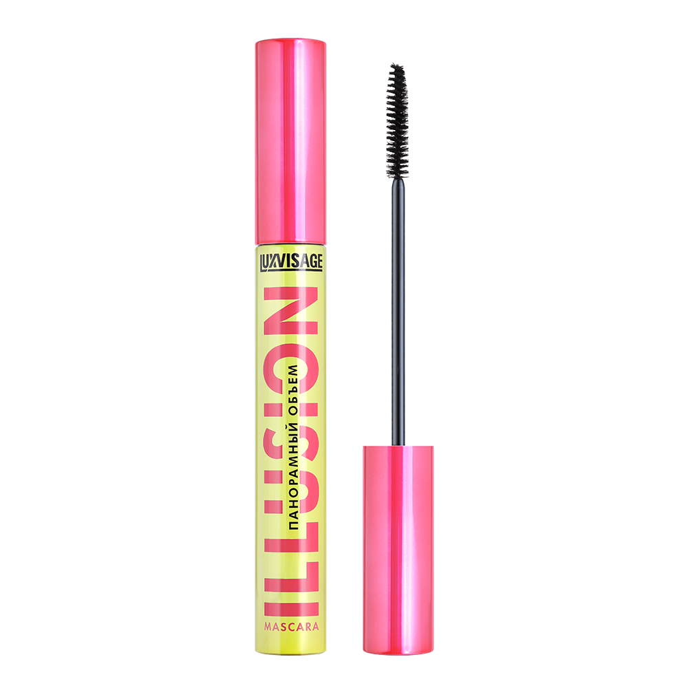 Тушь для ресниц LUXVISAGE ILLUSION панорамный объем черная 8 г