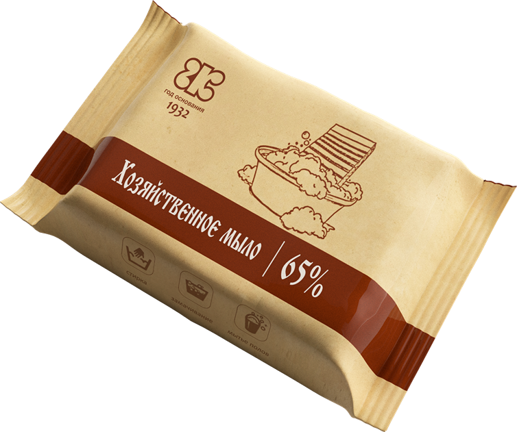 Мыло хозяйственное 65% в обертке, 350 г