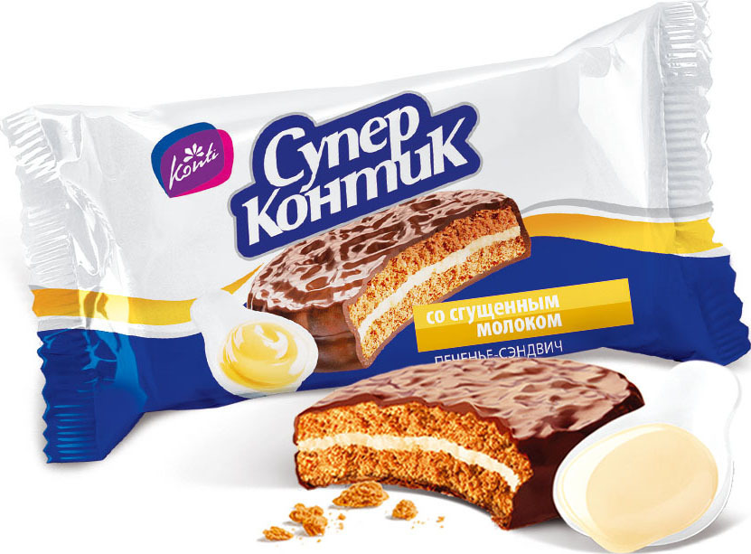 Печенье-сэндвич Супер-Контик сгущенное молоко 100г