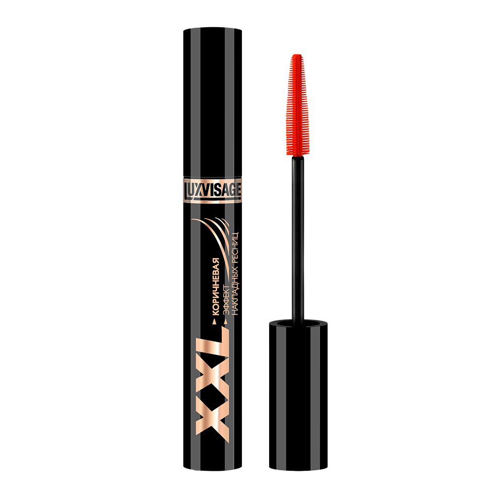 Тушь для ресниц LUXVISAGE XXL Коричневая - Эффект накладных ресниц 9 г