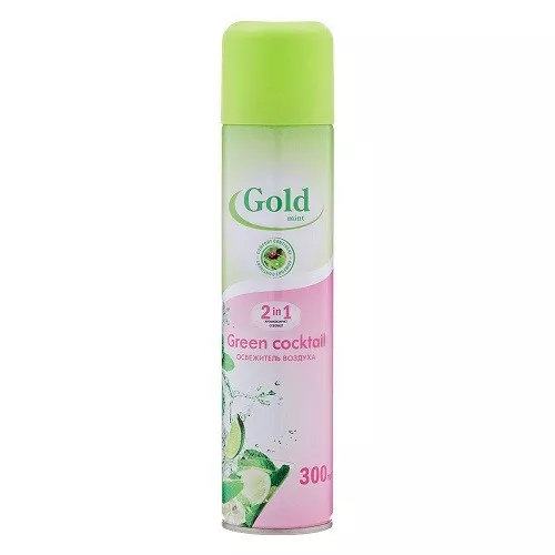 Освежитель воздуха GOLD WIND Зеленый Коктейль 300 мл