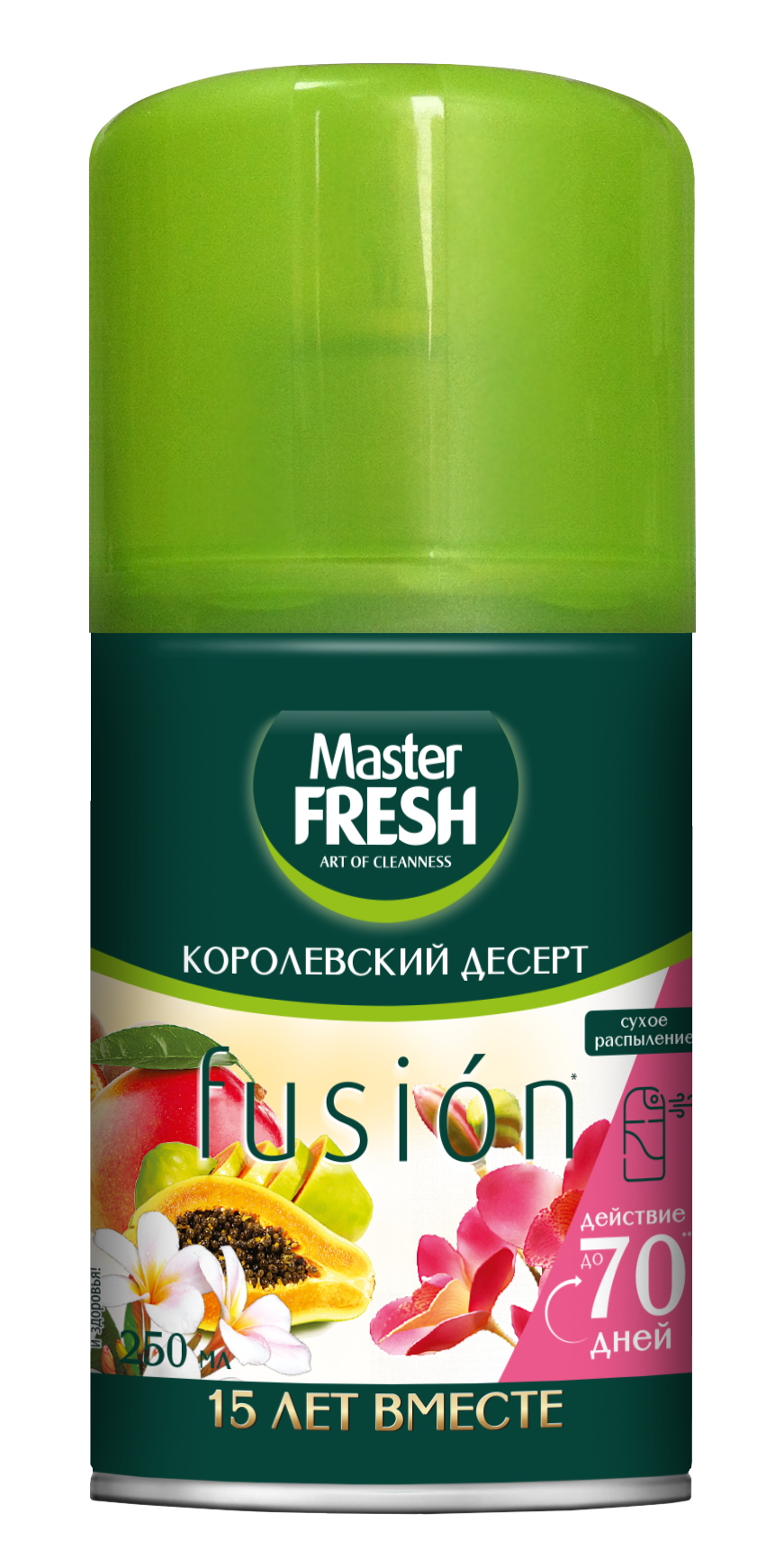 Мастер Фреш освежитель воздуха - сменный баллон для авт спрея Королевский десерт 250 мл