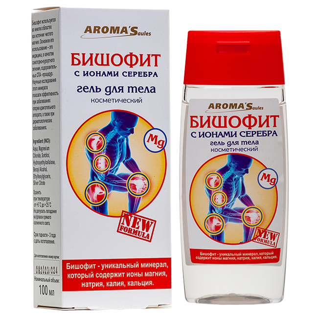Бишофит гель для тела c Ионами серебра, 100 мл