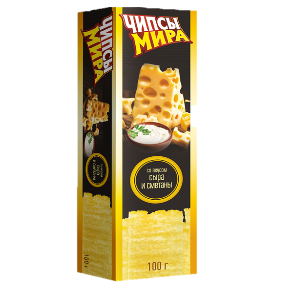 Чипсы "Мира" со вкусом сыра и сметаны, 100г