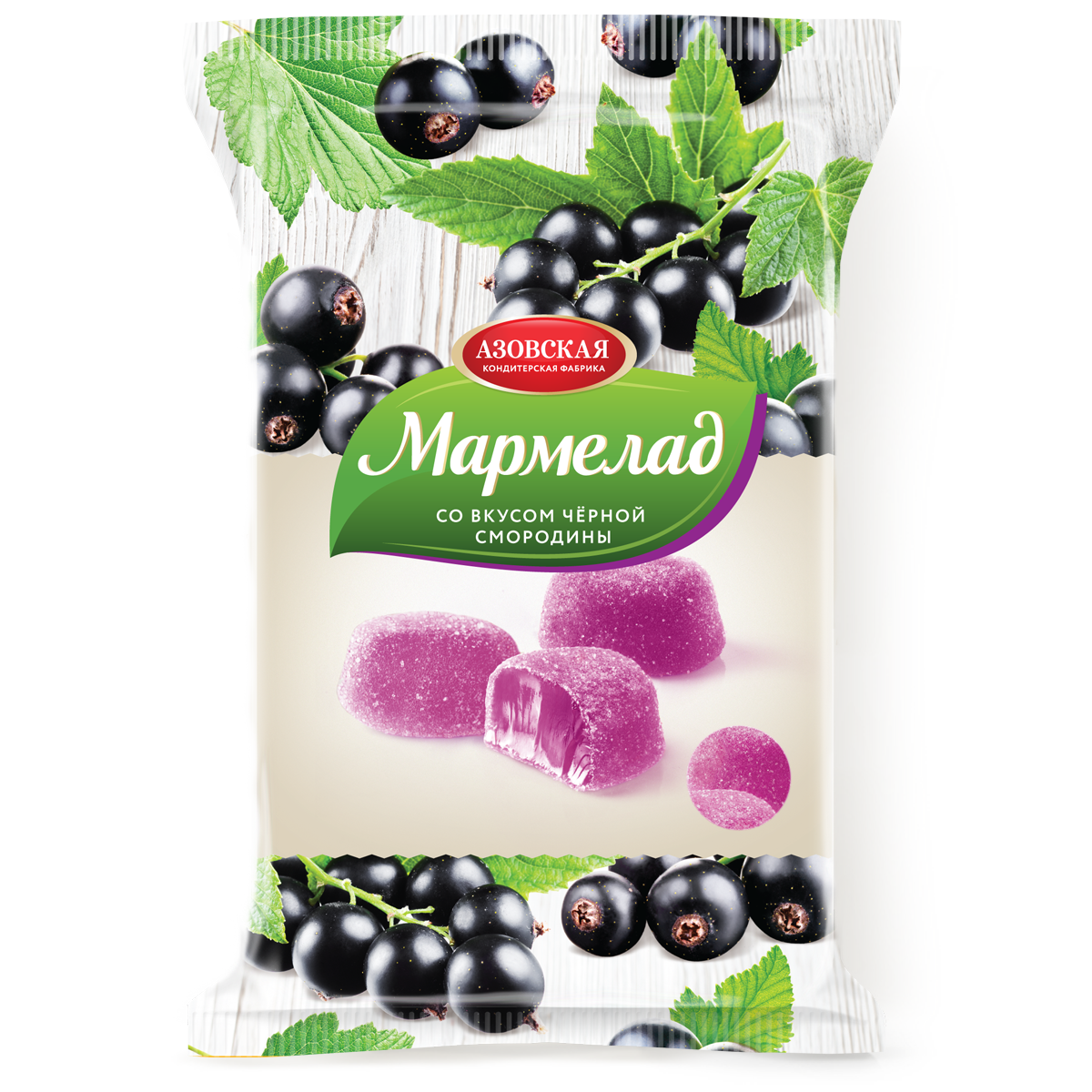 Мармелад желейный со вкусом Черной смородины, 300 гр. 