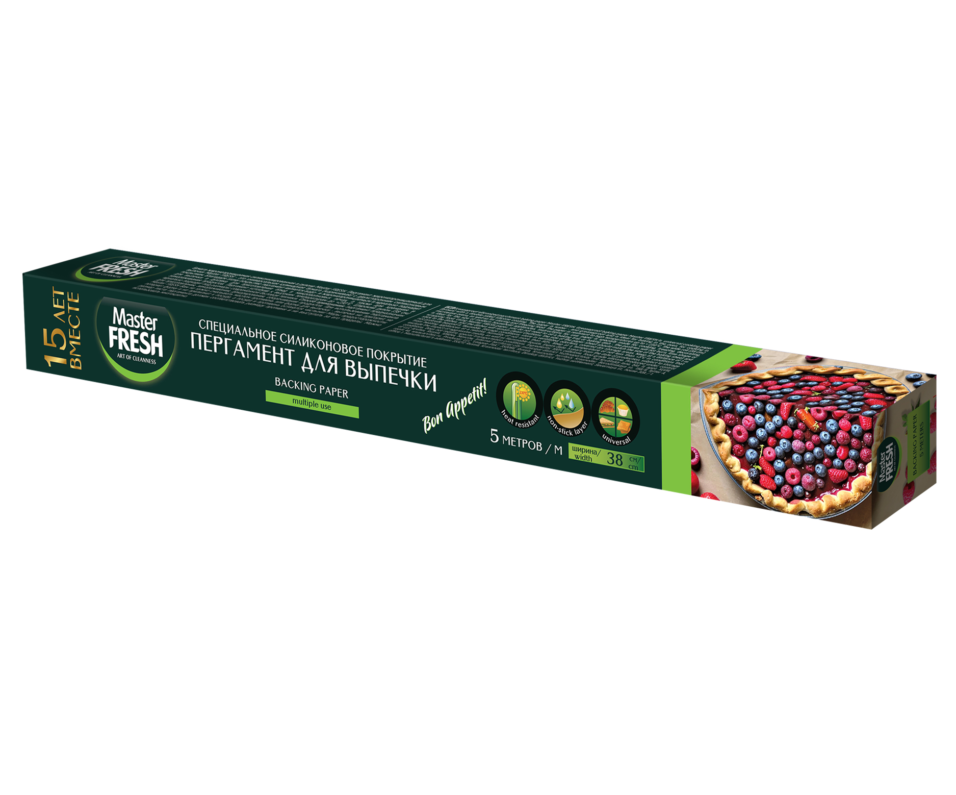 Master FRESH Пергамент для выпечки (силиконизир, 38 см) 5 м