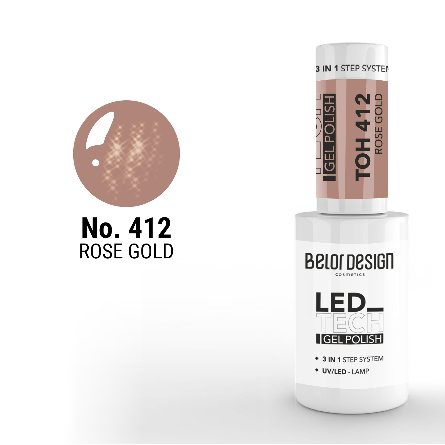 Гель для ногтей Led Tech тон 412