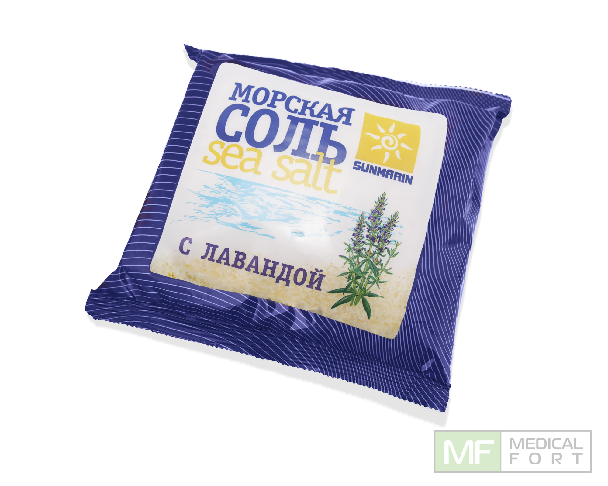 Соль морская природная SUNMARIN с лавандой, 1 кг