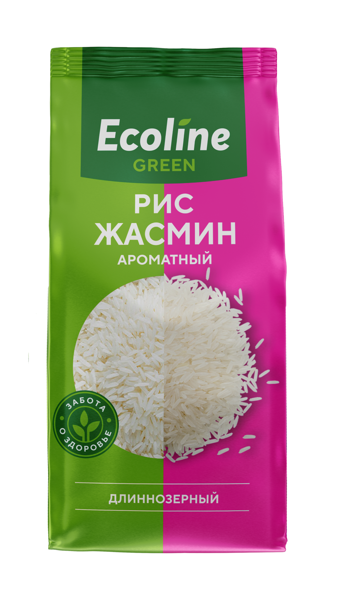 Рис длиннозерный Жасмин ароматный  "Ecoline  GREEN" new  фас. 0,8 кг, Вьетнам