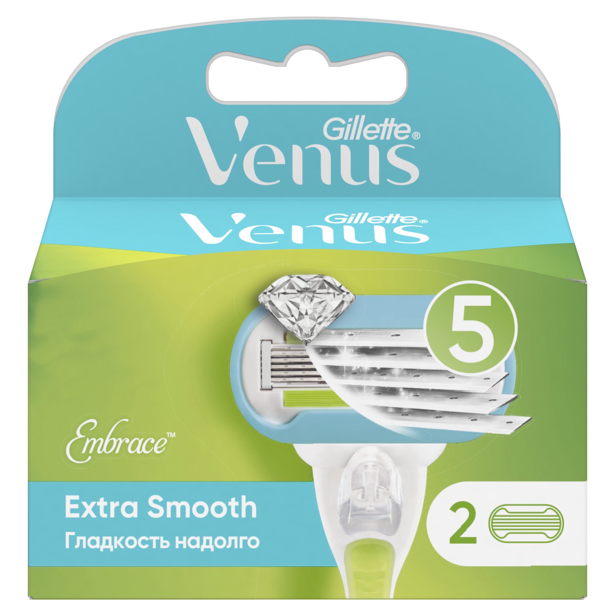 Сменные Кассеты Venus Extra Smooth, 2 шт, с 5 лезвиями